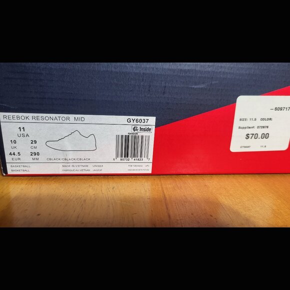 Reebok Resonator Mid Mens Size 11 New Black - Picture 6 of 8